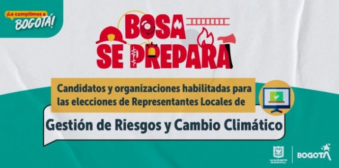 Candidatos y organizaciones habilitadas para las elecciones de Represéntales locales de Gestión de Riesgo y Cambio Climático