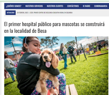 El primer hospital público para mascotas se construirá en la localidad de Bosa