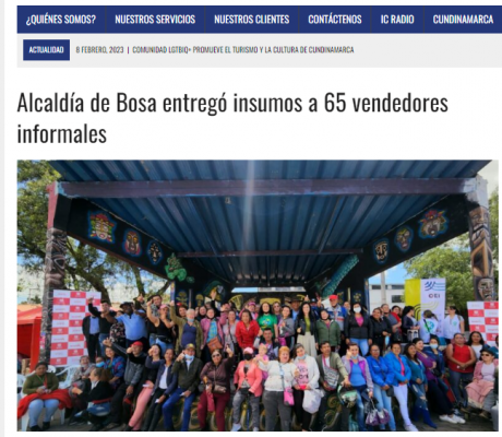 Alcaldía de Bosa entregó insumos a 65 vendedores informales